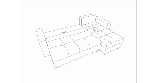 Rohová sedačka MIKARI, červená