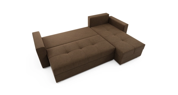Rohová sedačka MIKARI, hnědá