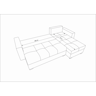 Rohová sedačka MIKARI, hnědá
