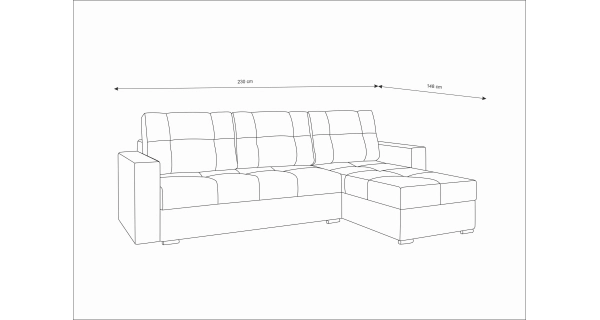 Rohová sedačka MIKARI, modrá