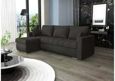 Rohová sedačka MIRABILIS, černá látka
