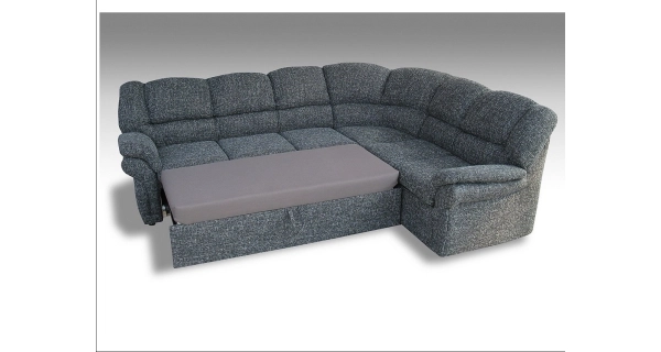 Rohová sedačka MUSTELIN 1 pravá, hnědá látka