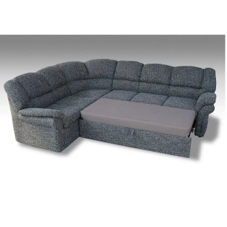 Rohová sedačka MUSTELIN 3 levá, tmavě šedá látka