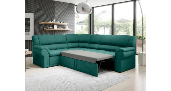 Rohová sedačka MUSTELIN levá, vínová látka