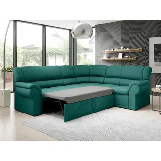 Rohová sedačka MUSTELIN pravá, světle šedá látka