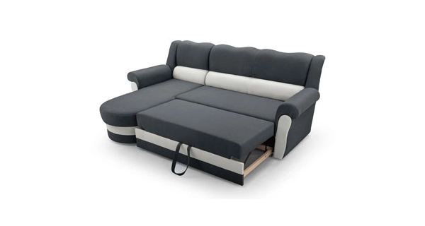 Rohová sedačka OTÝLIE, tmavě šedá/světle šedá, levá