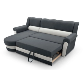 Rohová sedačka OTÝLIE, tmavě šedá/světle šedá, pravá