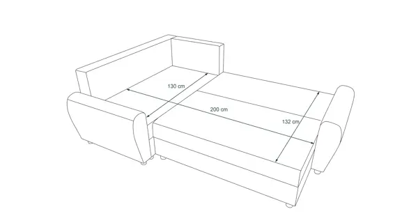 Rohová sedačka PERKSUM PLUS, levá, hnědá/béžová