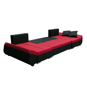 Rohová sedačka RYKER U, světle hnědá látka/světle béžová látka