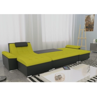 Rohová sedačka SIMPSON, zelená/černá