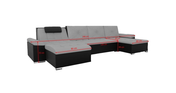 Rohová sedačka SIMPSON, zelená/černá