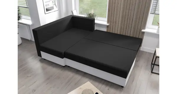 Rohová sedačka SKIPPY 5, levá, světle šedá/krémová