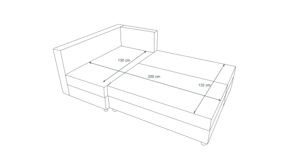 Rohová sedačka SKIPPY 5, levá, tmavě šedá/černá