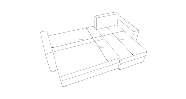 Rohová sedačka SKIPPY BIS, černá/růžová
