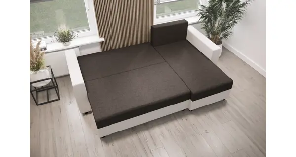 Rohová sedačka SKIPPY BIS, černá/zelená