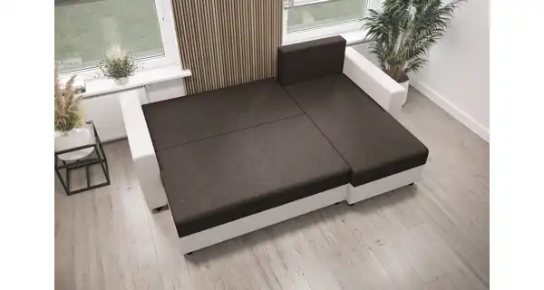 Rohová sedačka SKIPPY BIS, světle šedá/krémová