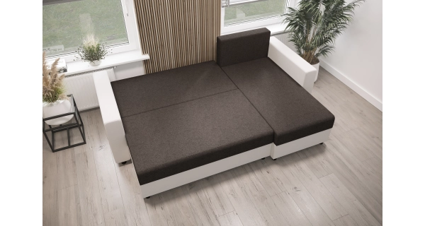 Rohová sedačka SKIPPY BIS, tmavě šedá/černá