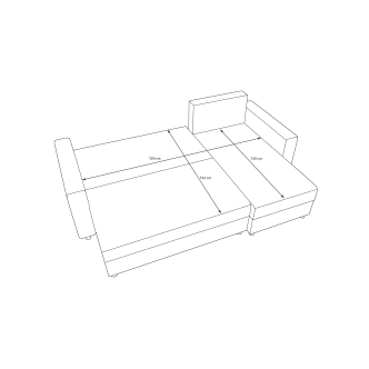 Rohová sedačka SKIPPY BIS, tmavě šedá/černá