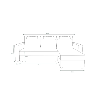 Rohová sedačka SKIPPY BIS, tmavě šedá