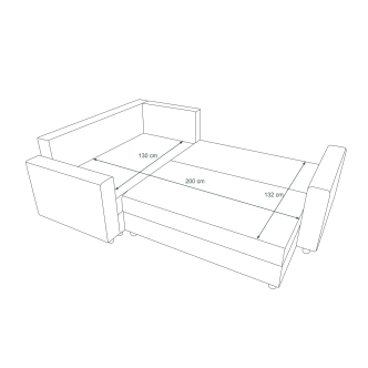 Rohová sedačka SKIPPY PLUS, levá, tmavě šedá