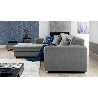 Rohová sedačka STRINA, levá, černá látka