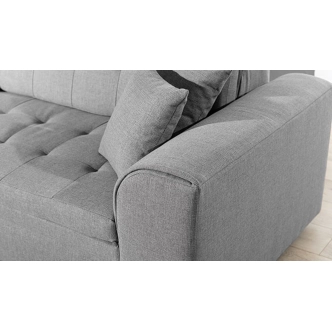 Rohová sedačka STRINA, levá, černá látka