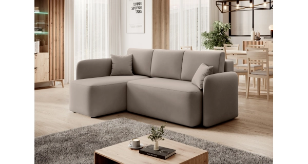 Rohová sedačka TOPIC, béžová, levá