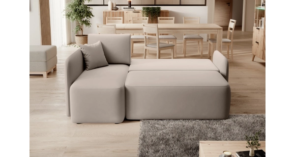 Rohová sedačka TOPIC, béžová, levá