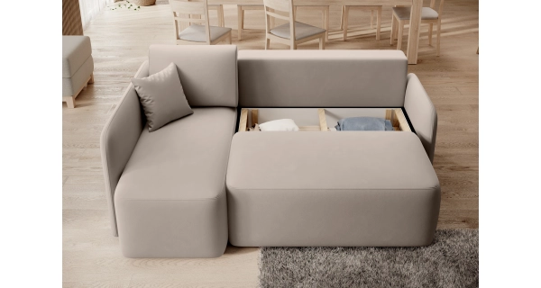 Rohová sedačka TOPIC, béžová, levá