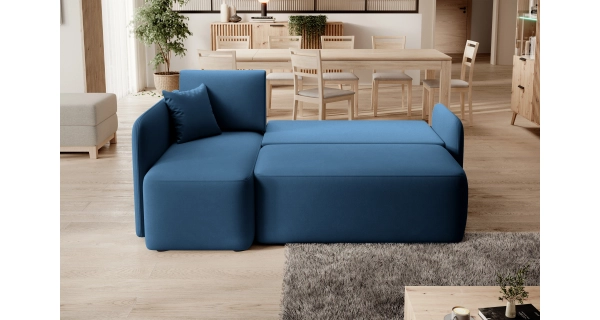 Rohová sedačka TOPIC, modrá, levá