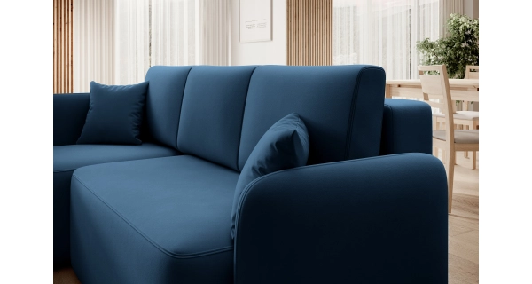 Rohová sedačka TOPIC, modrá, levá