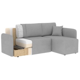 Rohová sedačka TOPIC, modrá, pravá