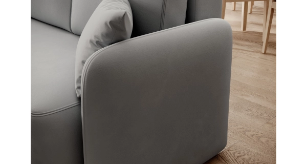 Rohová sedačka TOPIC, světle šedá, levá