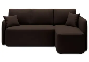 Rohová sedačka TOPIC, tmavě hnědá, pravá