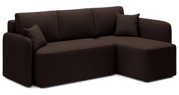 Rohová sedačka TOPIC, tmavě hnědá, pravá