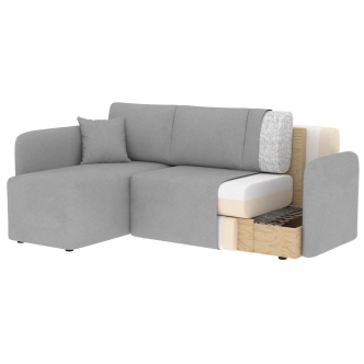 Rohová sedačka TOPIC, tmavě šedá, levá