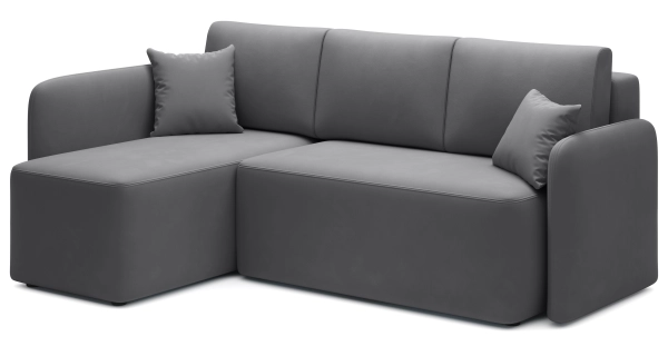 Rohová sedačka TOPIC, tmavě šedá, levá