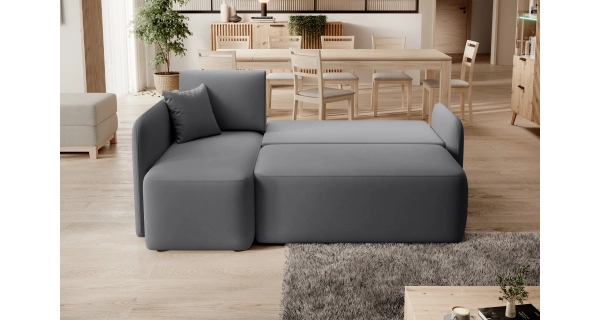 Rohová sedačka TOPIC, tmavě šedá, levá