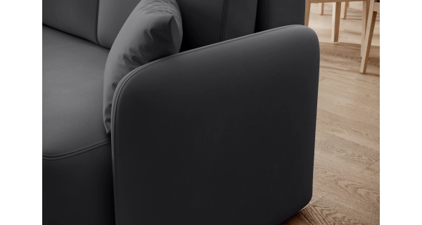 Rohová sedačka TOPIC, tmavě šedá, levá