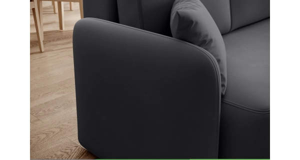 Rohová sedačka TOPIC, tmavě šedá, pravá