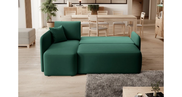 Rohová sedačka TOPIC, zelená, levá