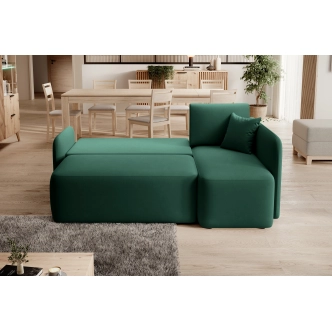 Rohová sedačka TOPIC, zelená, pravá