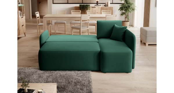 Rohová sedačka TOPIC, zelená, pravá