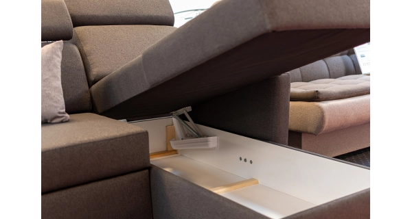 Rohová sedačka VALLEY, šedá látka