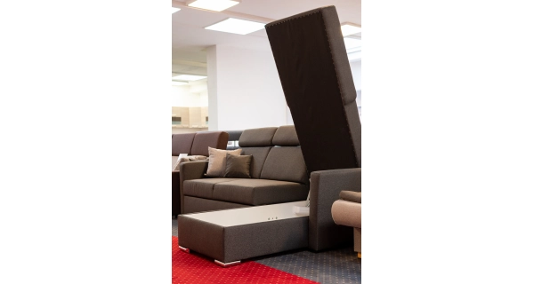 Rohová sedačka VALLEY, šedá látka