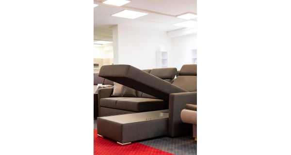 Rohová sedačka VALLEY, šedá látka