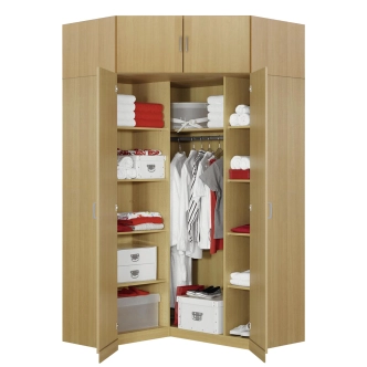 Rohová skříň BUANG, buk