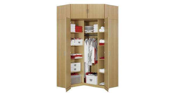 Rohová skříň BUANG, buk