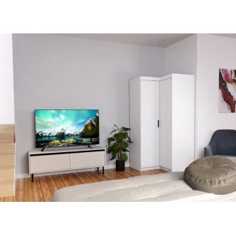 Rohová skříň TEKEN 2D NAR, bílá