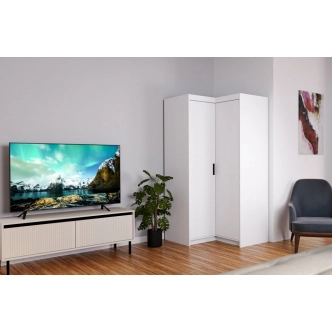 Rohová skříň TEKEN 2D NAR, bílá